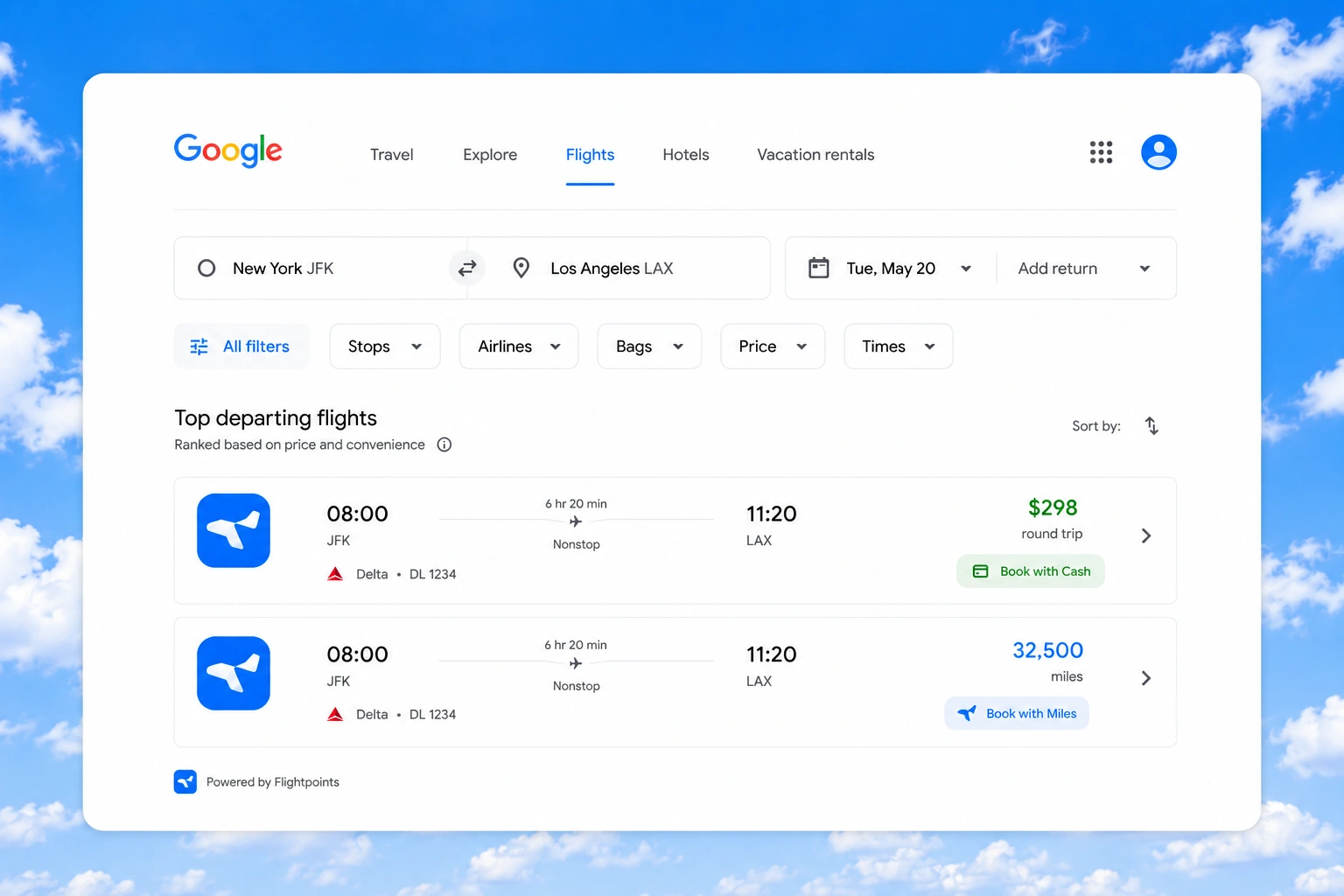 Flightpoints Chrome extension