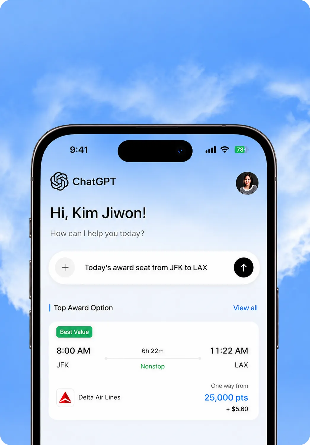 Search award flights worldwide