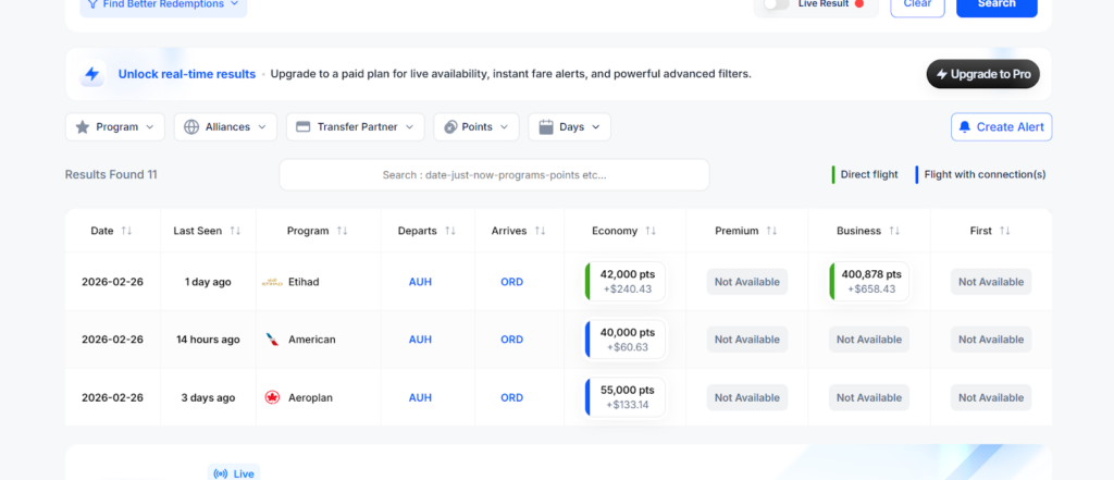 flightpoints- booking page