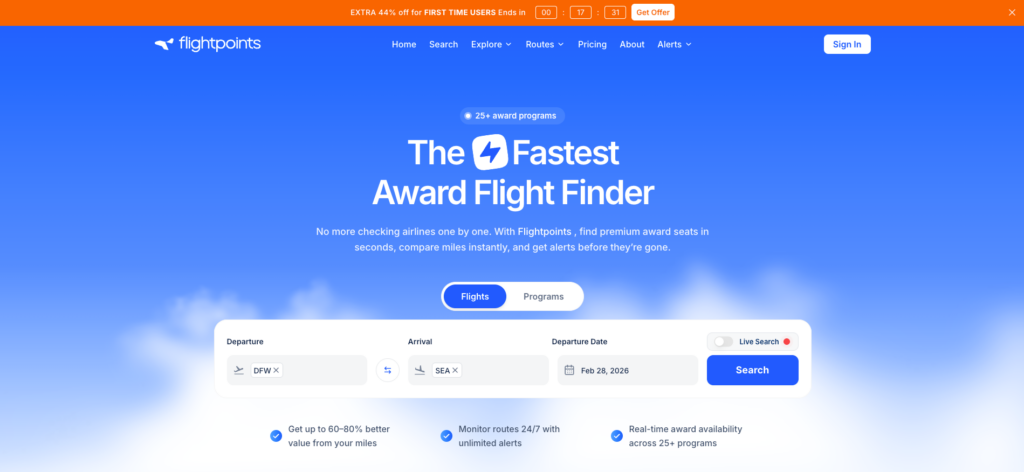 flightpoints - Award search tool