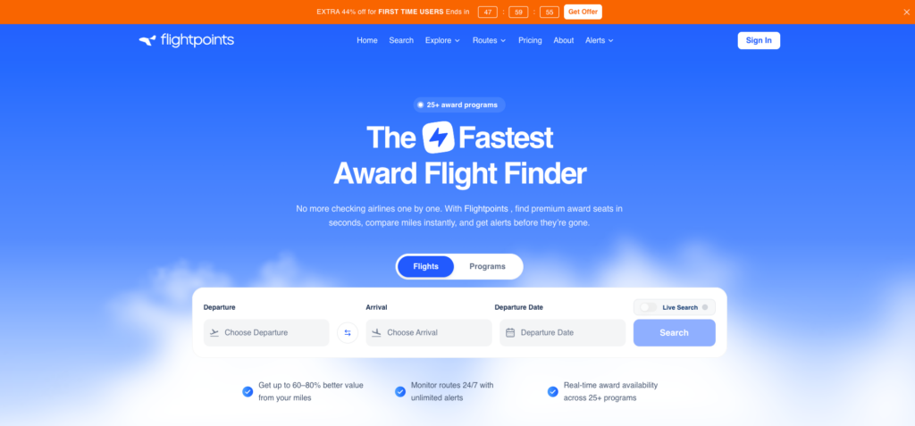 Flight Point Lorry Track Award Seat Availability Before Seats Disappear