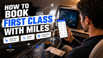 how to book first class with miles
