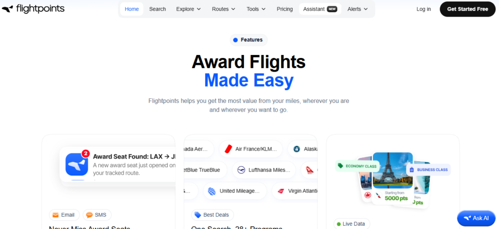 do award tickets earn miles