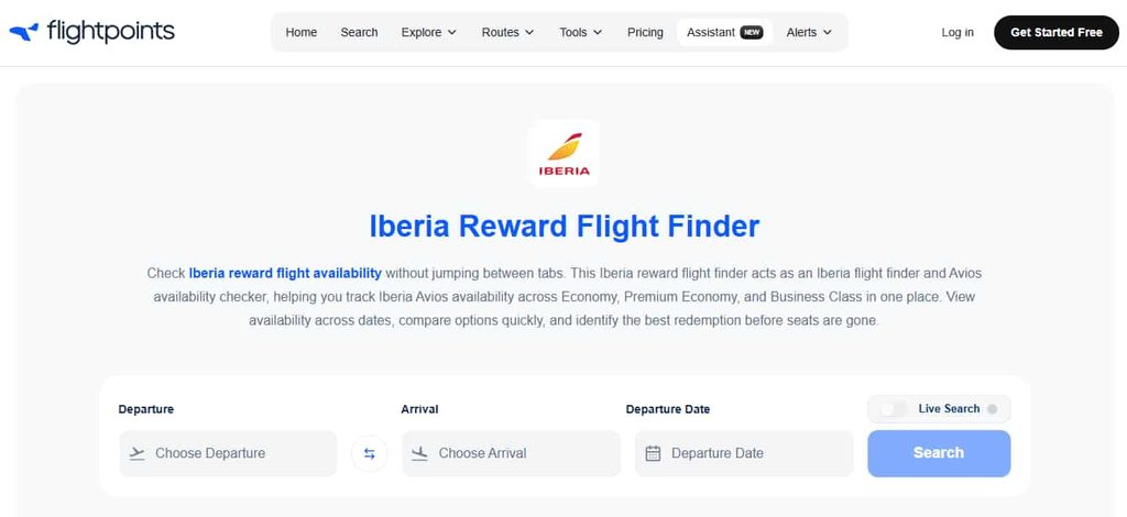 Iberia Award Availability